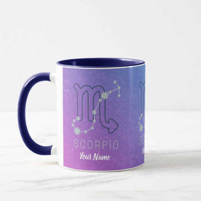 Caneca Scorpio Zodiac - Sinal de Estrela - Constelação do (Esquerda)