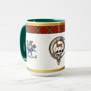 Caneca Scott Clan Crachá Tartan & Motto