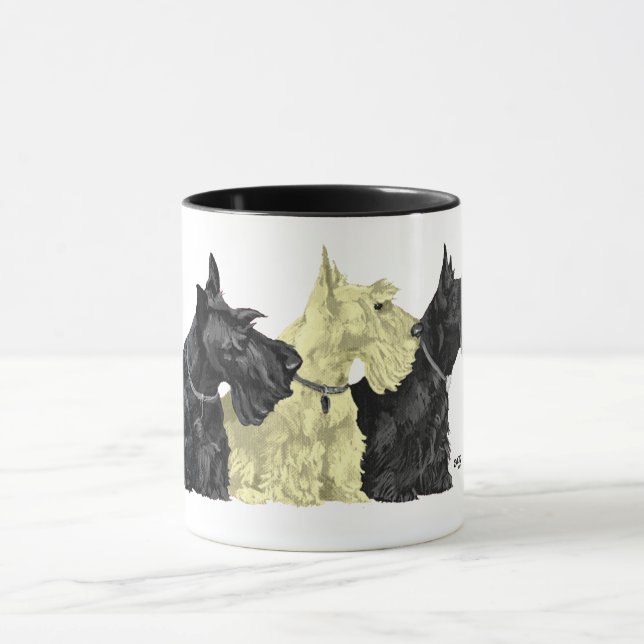 Caneca Scotties pretos e trigueiros (Centro)