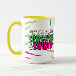 Caneca Scream & Sugar Fun Funny Zombie Scratched