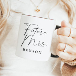 Caneca Script Moderno Personalizado Futuro Sra.