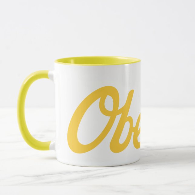 Caneca Script Oberlin Mug (Esquerda)