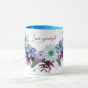 Caneca Script Verso Reino de Mensagem Espiritual