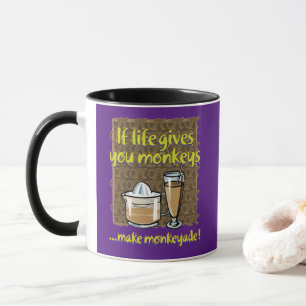 Caneca Se a vida lhe der macacos Purple BG