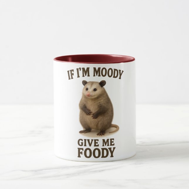 Caneca Se Estou Mal-Humorada Me Dê Comida Camiseta de Gam (Centro)
