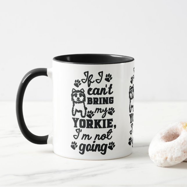 Caneca Se eu não puder trazer meu Yorkie Mug (Com Donut)