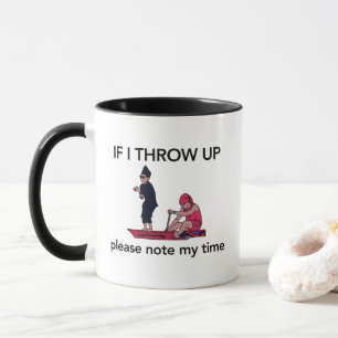 Caneca Se eu vomitar, por favor anote meu tempo Remo Meme