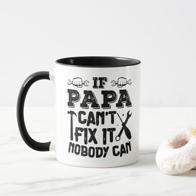 Caneca Se o Papai Não Consegue Consertar, Ninguém Pode An (Com Donut)