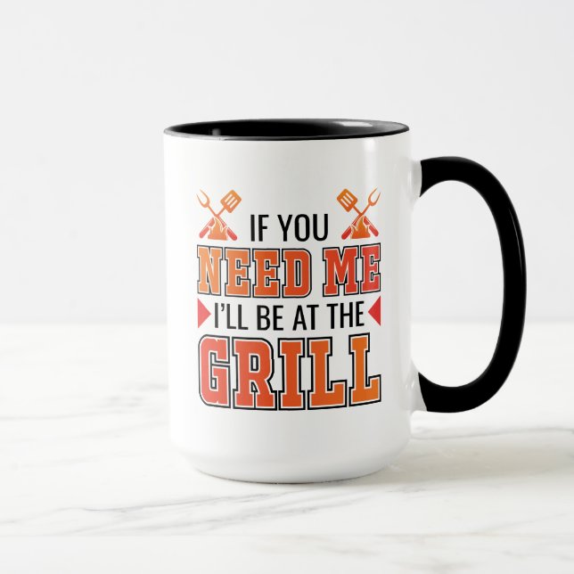 Caneca Se Precisar De Mim Estarei No Grill (Direita)