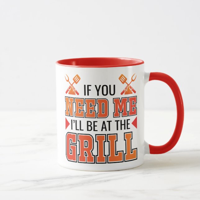 Caneca Se Precisar De Mim Estarei No Grill (Direita)