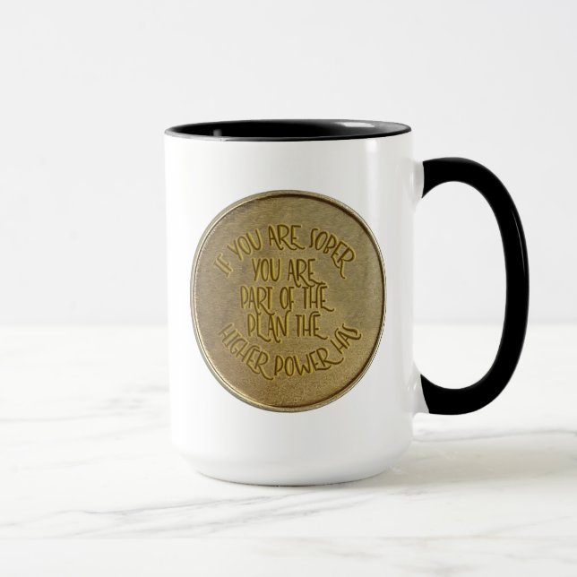 Caneca Se Você Estiver Sober Recovery Slogan 2 Sided AA C (Direita)
