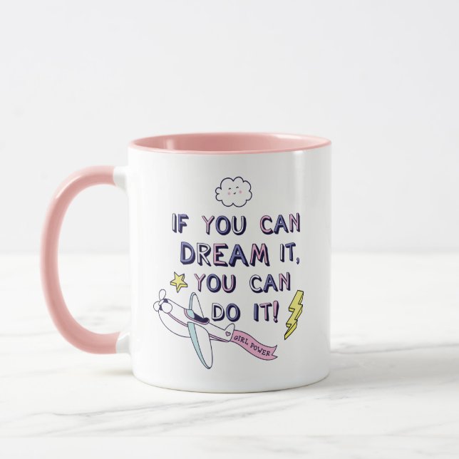 Caneca Se Você Sonhar, Você Pode Fazê-Lo (Esquerda)