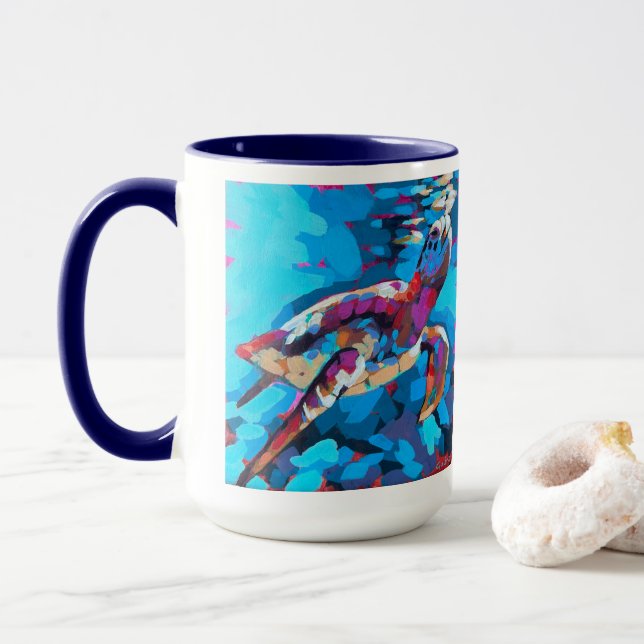 Caneca Sea Turtle Painting - Beach Home Decor (Com Donut)
