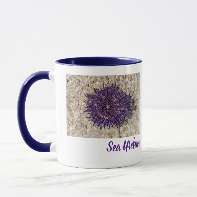Caneca Sea Urchin Ocean Beach Holiday Summer Souvenir (Esquerda)