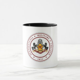 Caneca + SEAL PMC branca com corte preto -11 ou 15 oz