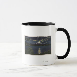 Caneca Seattle, Washington - vista enluarada do Mt.
