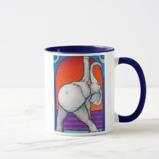 Caneca segurada azul da campainha de Yogaphant 2
