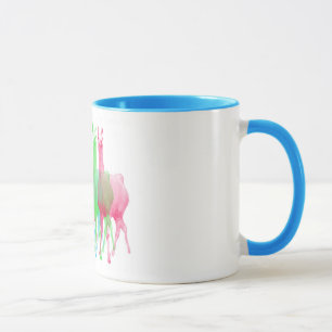 Caneca seis Lamas em seis cores do lama