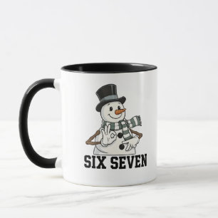 Caneca Seis Sete Boneco de Neve Natal Papai Noel 6 7 Xmas