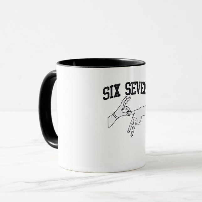 Caneca Seis Sete Meme Viral 67 Mason Sinal Language (Frente Esquerda)