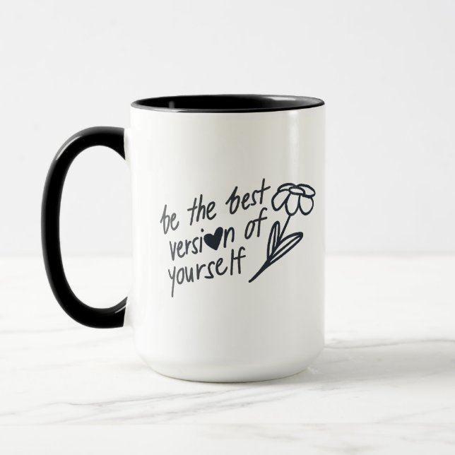 Caneca Seja a Melhor Versão de Si Motivacional  (Esquerda)