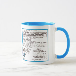 Caneca "Seja a Millionth pessoa…" Agrida (azul)