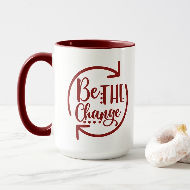 Caneca Seja a mudança de inspiração (Com Donut)
