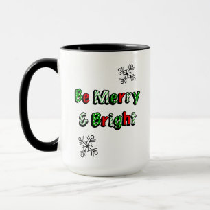 Caneca Seja Feliz e Bright Festivo Natal