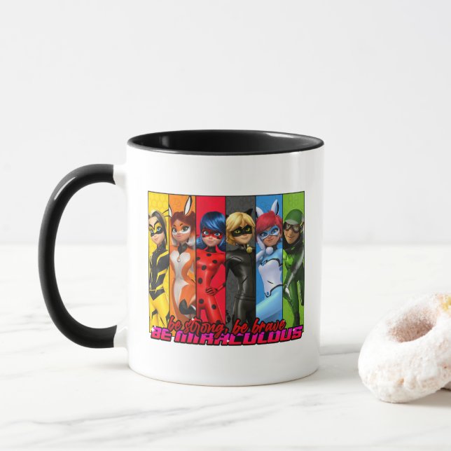 Caneca Seja Forte, Corajosa, Seja Miraculosa (Com Donut)