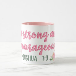 Caneca Seja forte e corajoso - Escritura // Bíblia - Vers