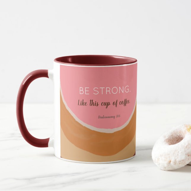 Caneca Seja Forte - Mug Inspiracional (Com Donut)