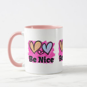 Caneca Seja Legal Corações Aquarela