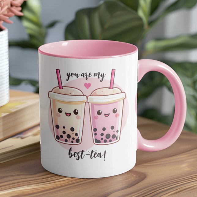 Caneca Seja Minha Melhor Colagem De Fotos De Galentinas D (This adorable "Best-Tea" mug is here to step up your friendship or relationship! )