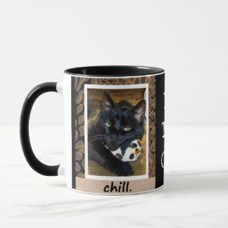 Caneca Seja. O. Gato. -preto