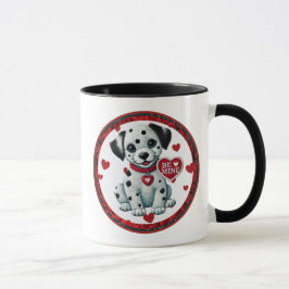 Caneca Seja O Meu Namorados Dalmatic Puppy Coffee Mug