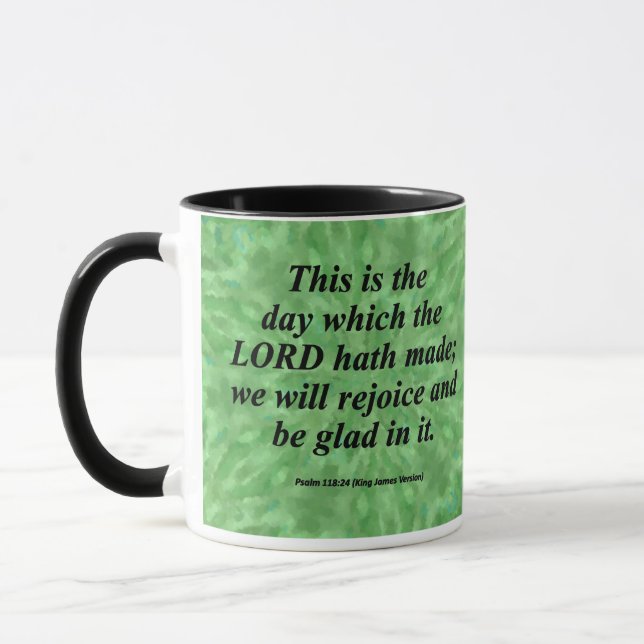 Caneca Seja o salmo contente 118-24 condensado (Esquerda)