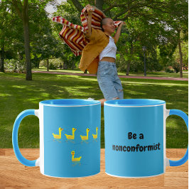 Caneca Seja um Pato Motivacional Não Conformista