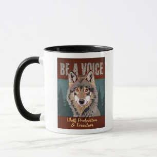 Caneca Seja uma voz - Proteção e Liberdade do Lobo