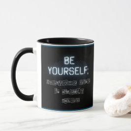 Caneca Seja Você Mesmo Dois Tone Black Mug