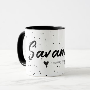 Caneca Seletor Personalizado de Nome de Mug de Savannah N