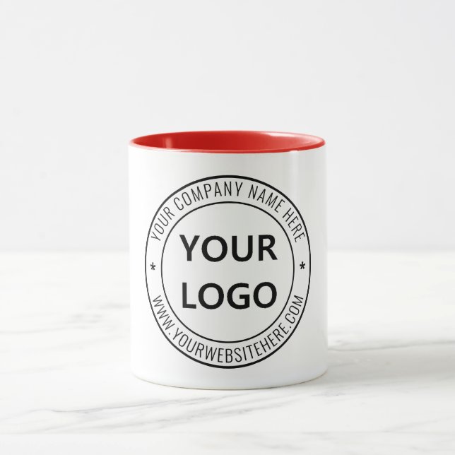Caneca Selo de Empresa com Logotipo Personalizado (Centro)