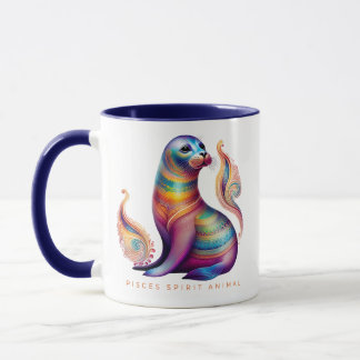 Caneca Selo do Animal Espiritual de Peixes Alebrije Femin