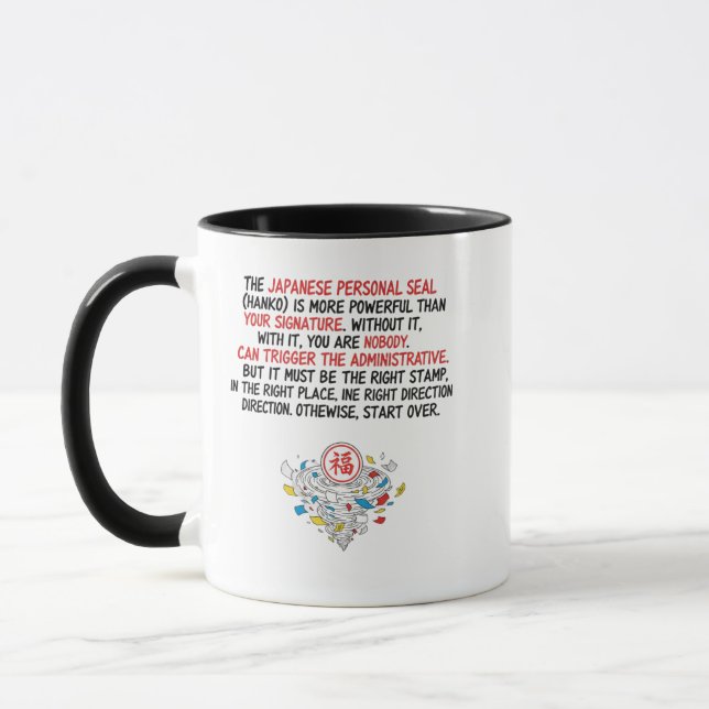 Caneca Selo Japonês Hanko Poder (Esquerda)