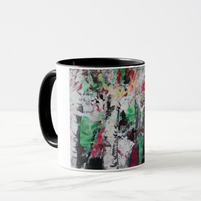 Caneca Selva de colisão de cores de Confetti (Frente Esquerda)