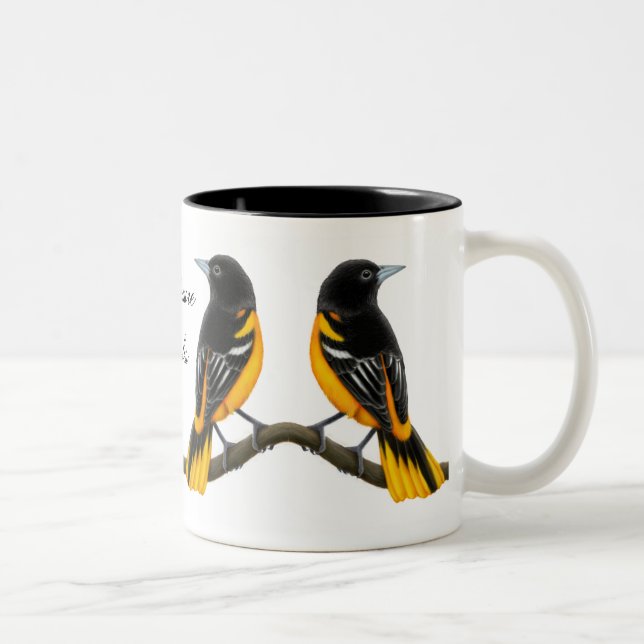 Caneca selvagem dos pássaros dos Baltimore Orioles (Direita)