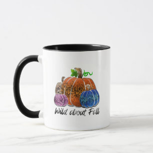 Caneca Selvagem Sobre Pumpkins de Impressão Leopardo Que