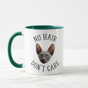 Caneca Sem Cabelo Não se importa com Gato Sphynx engraçad