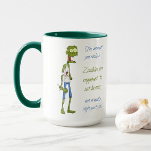 Caneca Sem cérebros para o Zombie