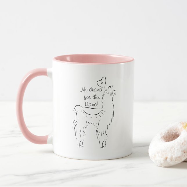 Caneca Sem drama para este Llama  (Com Donut)