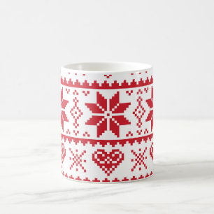 Caneca sem emenda do Natal do teste padrão do